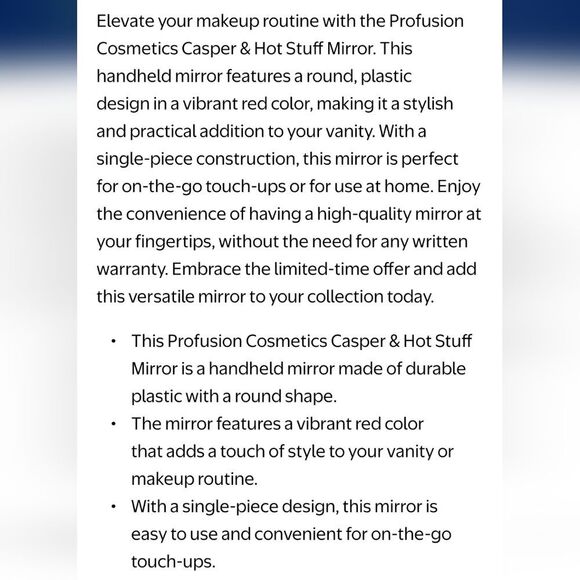 Profusion Cosmetics Casper & Hot Stuff Handheld Mirror - Picture 6 of 9